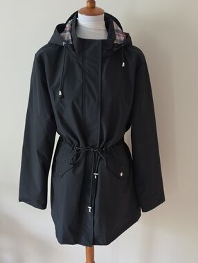 Polydeer Black Women's Hooded Anorak Jacket